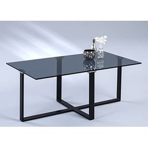 M2 Kollektion Garda 2 salontafel, metaal, zwart, 110 x 45 x 60 cm