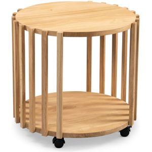 M2 Kollektion Mats 1 bijzettafel hout bruin D 50 cm