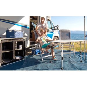 Berger - Luxus Campingstoel - Grijs - Staal - Ergonomische Rugleuning