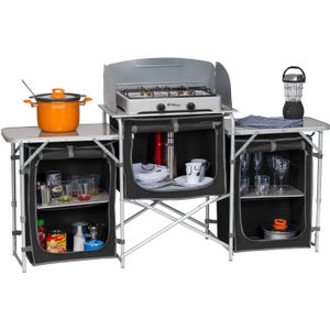 Berger Campingkeuken XL - Campingkast met Opbergruimte - Inclusief Windscherm