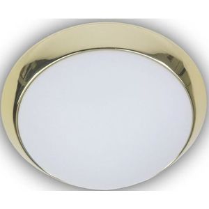 Niermann Standby 56203 A++ tot E, plafondlamp - decoratieve ring gepolijst messing, HF sensor, opaal mat, 40 x 40 x 13 cm