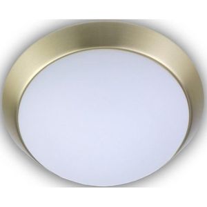 Niermann Standby A++ to E, plafondlamp - decoratieve ring messing mat, opaal mat