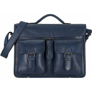 Greenland Nature Natuur aktetas Leer 40 cm navy