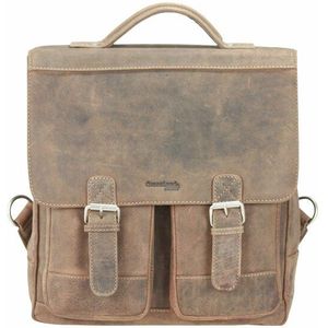 Greenland Nature Stone Schoudertas Messenger Leer 33 cm  grijs