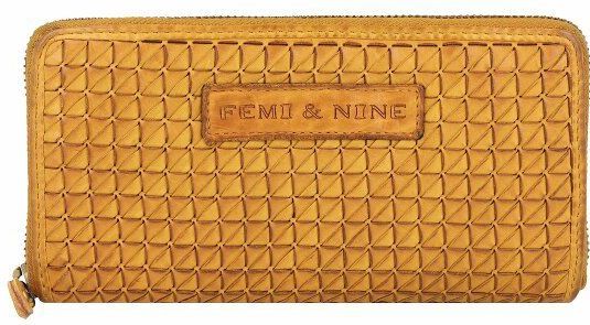 Greenland Nature Femi & Nine Portemonnee Leer 20 cm  geel