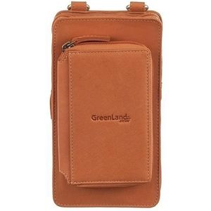 Greenland Nature Natuur Zacht Mobiel Tasje Portemonnee Leer 11 cm mandarine