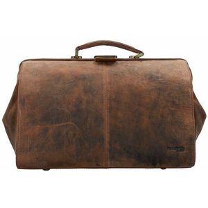 GreenLand Nature Leren Handtas Montenegro Doc-Bag Brown Bruine