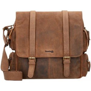 Greenland Nature Montenegro Messenger Leder 31 cm Laptopcompartiment natur