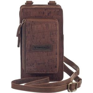 GreenLand Nature Gsm-tasje NATURE leather-cork met opgestikte portemonnee