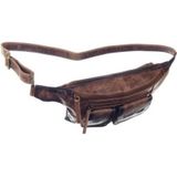 Greenland Nature Mascu & Line Fanny Pack RFID Leer 21 cm  bruin