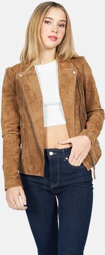 Leren Jas - Cognac - 100% Leer - Aansluitende Pasvorm - Lange Mouwen