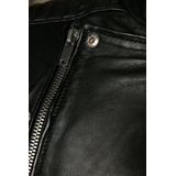 Leren Jas - Zwart - 100% Leer - Aansluitende Pasvorm - Lange Mouwen