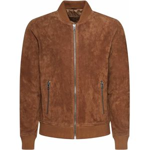 Leren Jas - Cognac - 100% Leer - Lange Mouwen - Klassieke Pasvorm