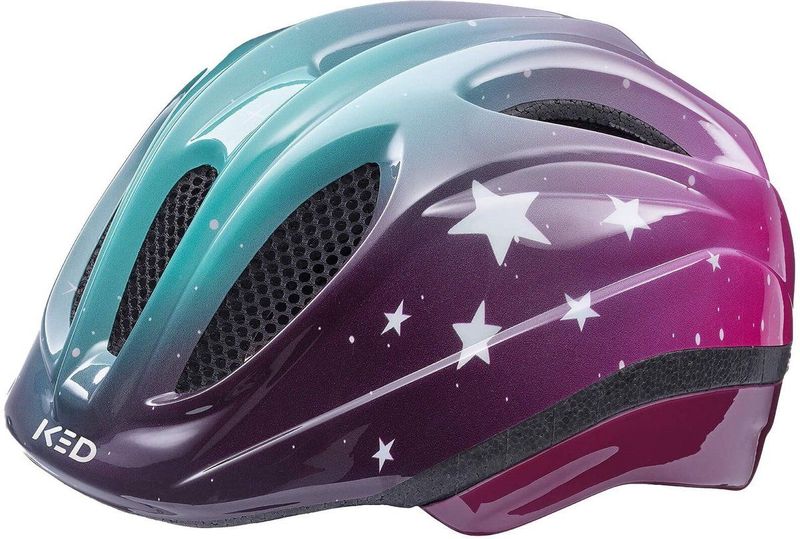 KED Kinderhelm  MEGGY II TREND Stars, Pink Aqua Glossy