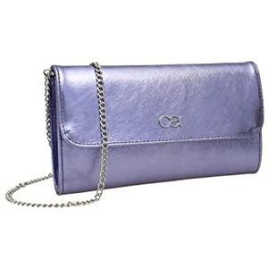 collezione alessandro Clutch elegantie van leer met aparte vakken 26 cm x 15 cm x 5 m, paars, Eén Maat