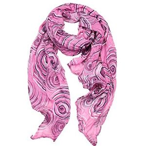 collezione alessandro Sjaal spinning met zijdegehalte, Made in Italy 150cm x 80cm, roze, Eén Maat