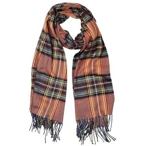 collezione alessandro Italiaanse sjaal Scotland Made in Italy 200 x 65 cm, oranje, Eén Maat