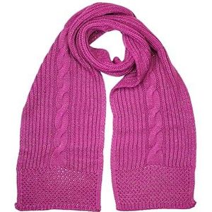 collezione alessandro Italiaanse sjaal vlecht met mooi vlechtelement 190 x 25 cm, roze, Eén Maat