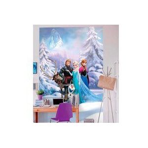 Komar 4-498 Disney Frozen Winter Land Wallpaper Mural-184 x 254cm, meerkleurig, set van 4 stuks