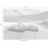 Komar - Disney - fotobehang CARS 3 CURVE - 368 x 254 cm - behang, muurdecoratie, racewagen, kinderkamer, jongen, auto, McQueen - 8-403