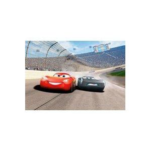 Komar - Disney - fotobehang CARS 3 CURVE - 368 x 254 cm - behang, muurdecoratie, racewagen, kinderkamer, jongen, auto, McQueen - 8-403