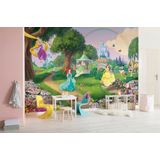 Komar - Disney - fotobehang Princess Rainbow - 368 x 254 cm - behang, muurdecoratie, prinsessen, slot - 8-449
