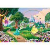 Komar - Disney - fotobehang Princess Rainbow - 368 x 254 cm - behang, muurdecoratie, prinsessen, slot - 8-449