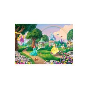 Komar - Disney - fotobehang Princess Rainbow - 368 x 254 cm - behang, muurdecoratie, prinsessen, slot - 8-449