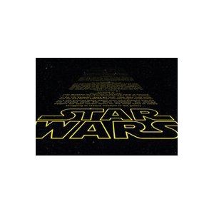 Komar Star Wars Intro Opening Crawl Wallpaper Mural, Vinyl, Geel/Zwart, 368x0.2x254 cm