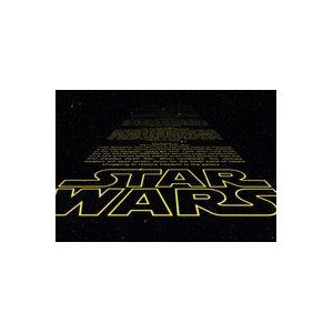 Komar Star Wars Intro Opening Kruipen Behang Muurschildering, Vinyl, Geel/Zwart, 368x0,2x254 cm