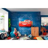 Komar 8-488 fotobehang ""Cars3 Blueprint"", kleurrijk, 368 x 254 cm, Disney, Cars, behang, auto, jongen, kinderkamer, 8 delen