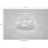 Komar 8-488 fotobehang ""Cars3 Blueprint"", kleurrijk, 368 x 254 cm, Disney, Cars, behang, auto, jongen, kinderkamer, 8 delen