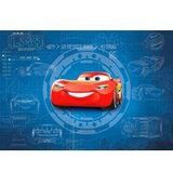 Komar 8-488 fotobehang ""Cars3 Blueprint"", kleurrijk, 368 x 254 cm, Disney, Cars, behang, auto, jongen, kinderkamer, 8 delen