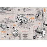 Komar 8-493 muurschildering, vinyl, Star Wars Blueprints, 368 x 254 cm