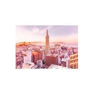 Komar - fotobehang SAN FRANCISCO MORNING - 368x254 cm - behang, muurdecoratie, VS, Skyline, stad, Downtown - 8-535