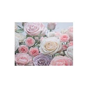 Komar 8-736 368 x 254 cm ""Floraison Rose Flower Floral"" Behang Muurschildering - Roze (Pack van 8)