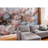 Komar 8-738 368 x 254 cm Magnolia Bloem Bloemen Behang Muurschildering - Roze (Pack van 8)