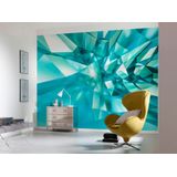 Komar - fotobehang 3D CRYSTAL CAVE - 368 x 254 cm - behang, muurdecoratie, design, abstract, diamant, glas - 8-879