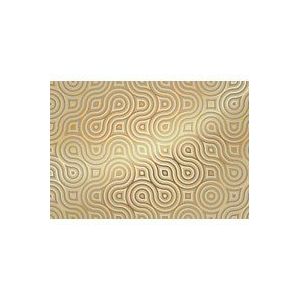 Komar - fotobehang MEANDER - 368 x 254 cm - behang, wand, decoratie, wandbedekking, wanddecoratie, wanddecoratie, vormspel, retro-look, goud-zilver - 8-940