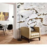 Komar Marmoro 8-981 Fotobehang, 368 x 254 cm, behang, muur, decoratie, wandbekleding, wanddecoratie, marmeren wand, marmeren