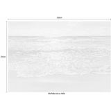 Komar - fotobehang SEASIDE - 368 x 254 cm - behang, muurdecoratie, wandbehang, zee, strand, golven, zandstrand, zeeroodjes - 8-983
