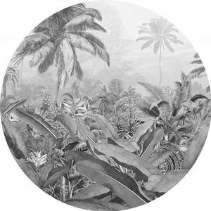 Komar D1-055 Dot, zelfklevend en rond fotobehang, zwart-wit