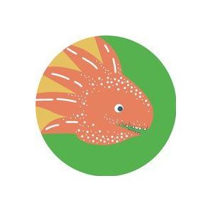 Komar DOT rond en zelfklevend vliesfotobehang - Little Dino Proto - Ø 125 cm - muurtattoo, dinosaurus, wandstickers, kinderkamer, wandtattoo - D1-069