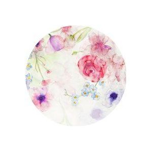Komar DOT rond en zelfklevend vliesfotobehang - floret - Ø 125 cm - behang, bloemen, muurtattoo, slaapkamer, woonkamer, wanddecoratie - D1-074