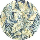 Komar DOT rond en zelfklevend vliesfotobehang - Feuilles Tropicales - Ø 125 cm - palmen, behang, wandtattoo, slaapkamer, woonkamer, wanddecoratie - D1-090