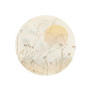 Komar - Deco Stippen - Zelfklevend Vliesbehang - Grijs - Diameter 125 cm