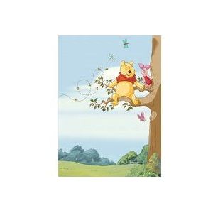 Komar Disney Fotobehang | Winnie Poeh Tree | Grootte: 184 x 254 cm (breedte x hoogte) | Baby, behang, kinderen, muur, kinderkamer, babykamer, muur, decoratie, poeh, de beer | 4-4116