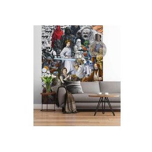 Fotobehang - Star Wars Classic Cartoon Collage - afmetingen 184 x 254 cm, Star Wars Kinderkamer, behang