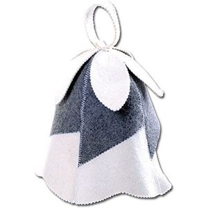 GMMH Saunahoed, saunamuts van wolvilt (belletje 1510), vilten saunakap voor dames en heren, vilten hoed, hoed voor sauna