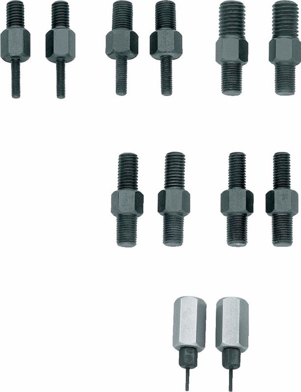 Gedore - Set Draadeind-Adapters - 2 Stuks - Voor Eén- en Twee Gats Toepassingen